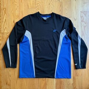 Nike Dri-FIT Long Sleeve Training Shirt – Black/Blue/Gray Colorblock